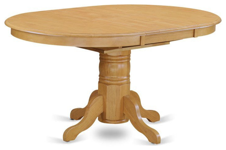 East West Furniture Avon 5-piece Dining Room Set with Table and 4 Chairs in Oak