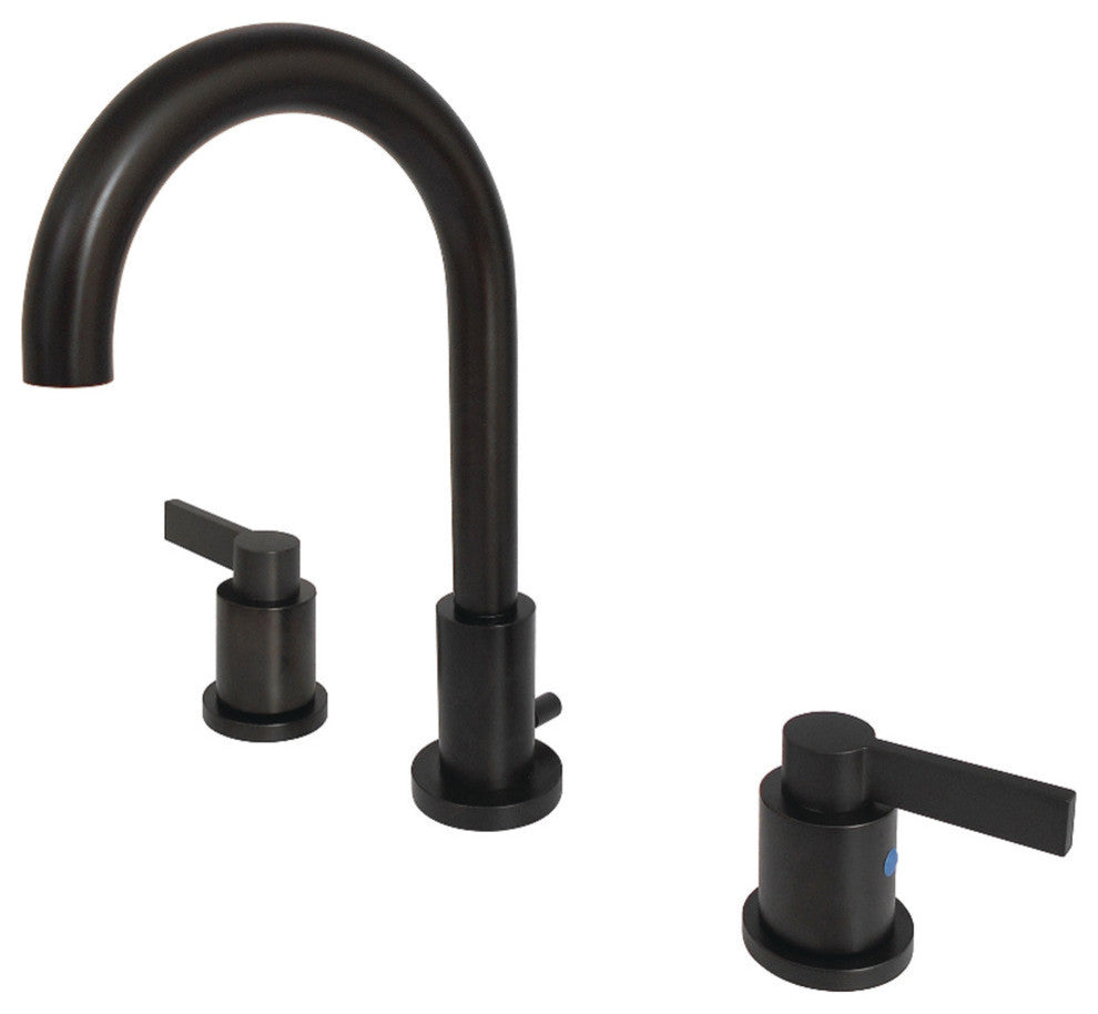 Widespread Bathroom Faucet, Brass Pop-Up, Oil Rubbed Bronze