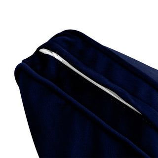 STYLE V1 Full Velvet Pipe Trim Indoor Daybed Bolster Pillow |COVER ONLY| AD373