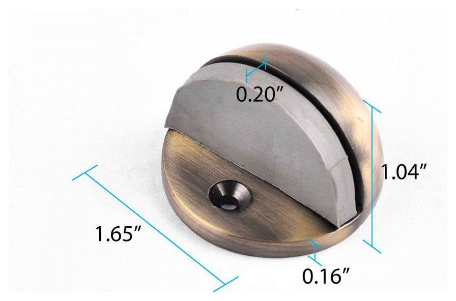 Door Stop Antique Brass Eclipse Dark Floor Mount Bumper Pack of 12