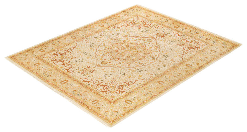 Lincoln, One-of-a-Kind Hand-Knotted Area Rug, Ivory, 8' 2"x10' 5"