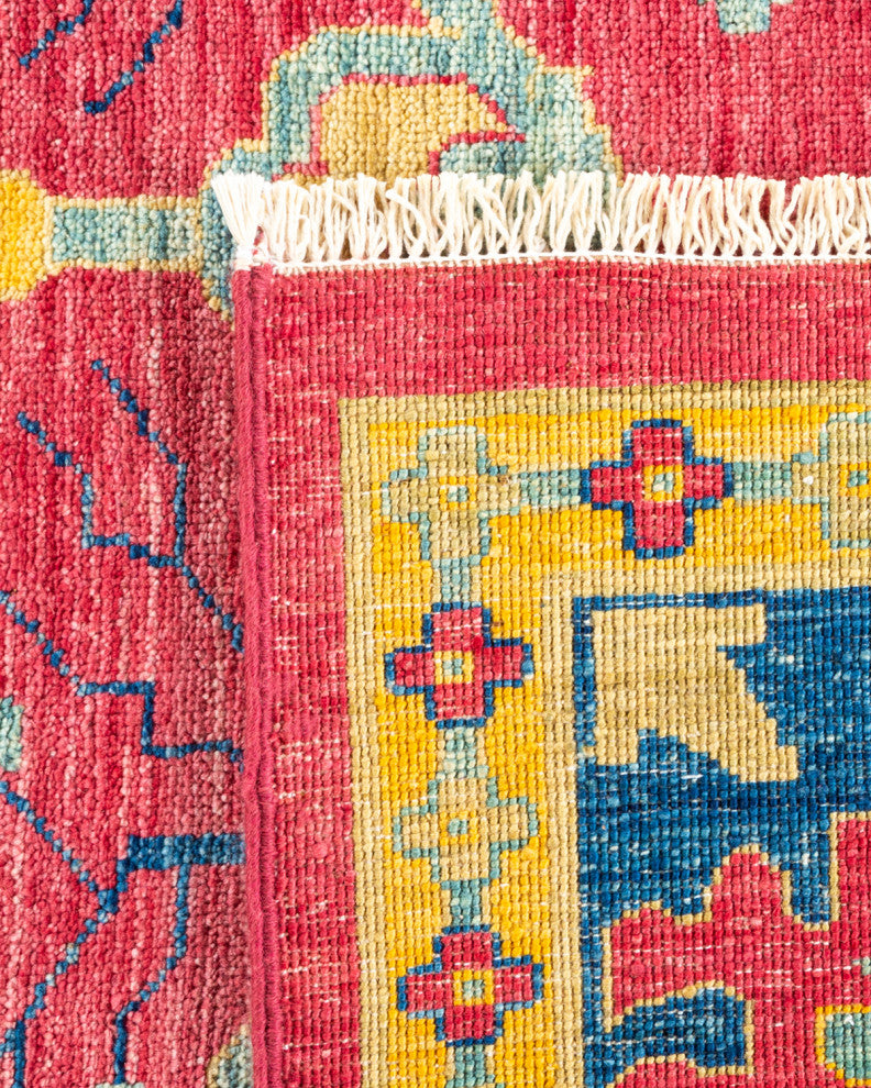 Arts and Crafts, One-of-a-Kind Hand-Knotted Area Rug Purple, 7'10x9'10