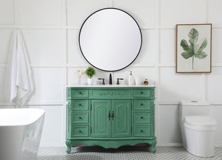 Bathroom Vanity, Vintage Mint, 48", Single Sink