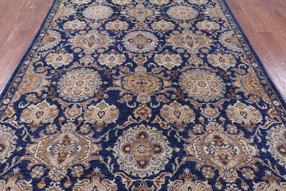 6' 7" X 10' 3" Persian Tabriz Handmade Wool Rug Q8332