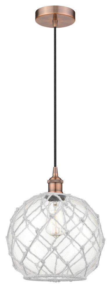 Innovations 616-1P-AC-G122-10RW 1-Light Mini Pendant, Antique Copper