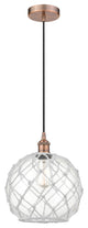 Innovations 616-1P-AC-G122-10RW 1-Light Mini Pendant, Antique Copper
