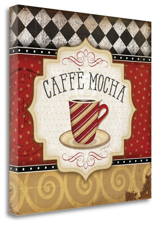 "Red And Black Classic Coffee III" By Jennifer Pugh, Gallery Wrap Canvas