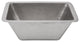 Rectangle Copper Prep Sink in Nickel With 3.5" Drain Opening