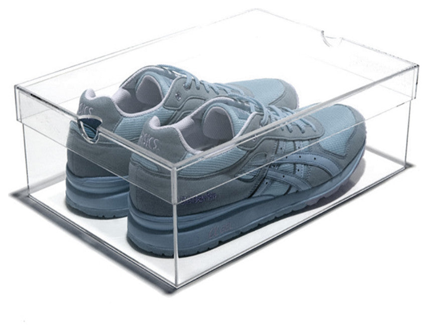 OnDisplay Luxury Acrylic Shoe Box - Clear Lucite Shoebox with Lid (Medium/Women