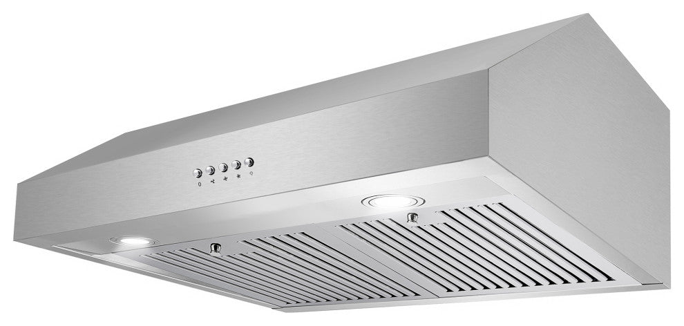 30" Under Cabinet Range Hood, Stainless Steel With LED Lights