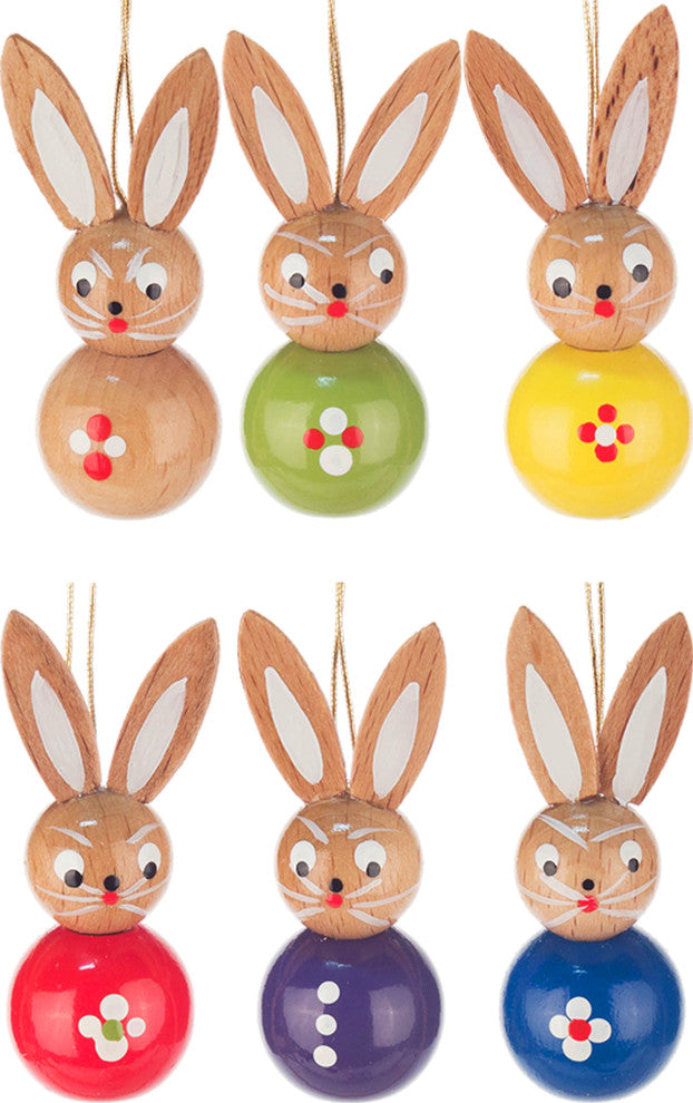 Dregeno Easter Ornament- Rabbits set 6