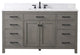 Jasper 60" Bathroom Vanity, Textured Gray, Ariston White Engineered Stone Top
