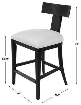 Uttermost Idris Modern Wood Counter stool