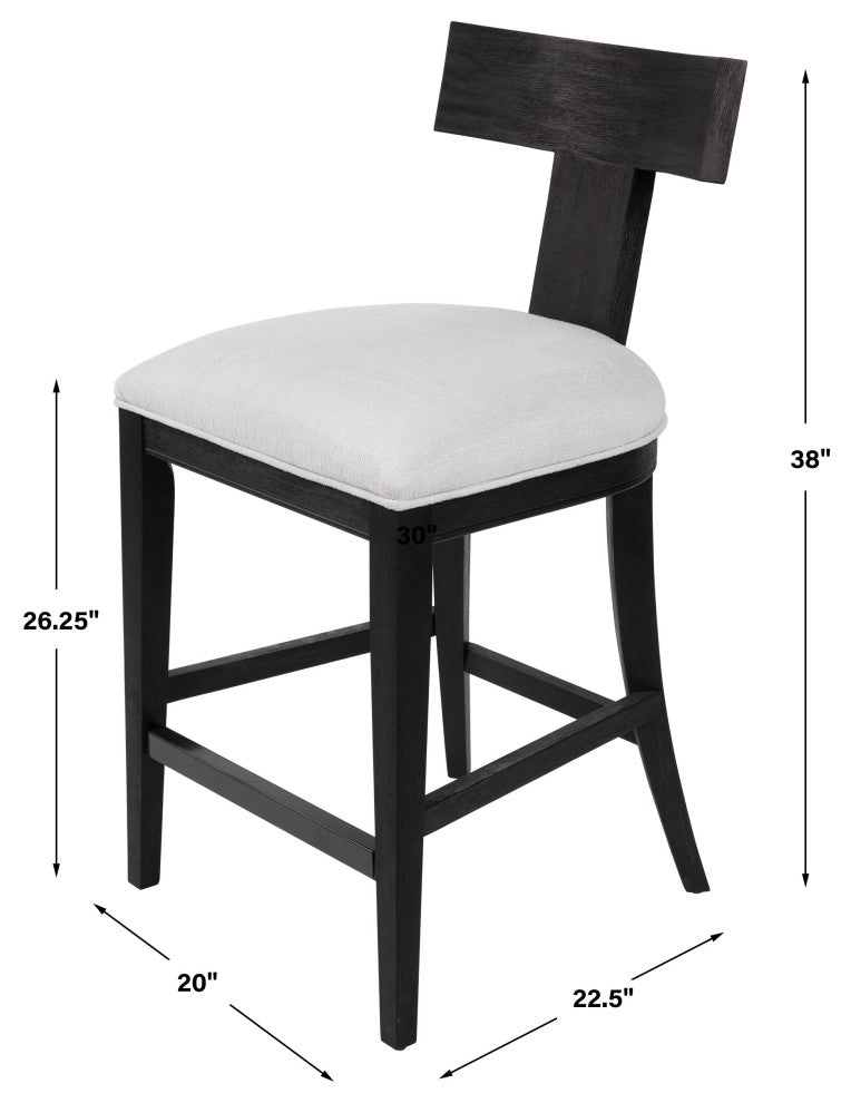 Uttermost Idris Modern Wood Counter stool
