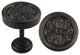 Urbanest Primrose Medallion Drapery Holdbacks, Burnt Gold, Set of 2