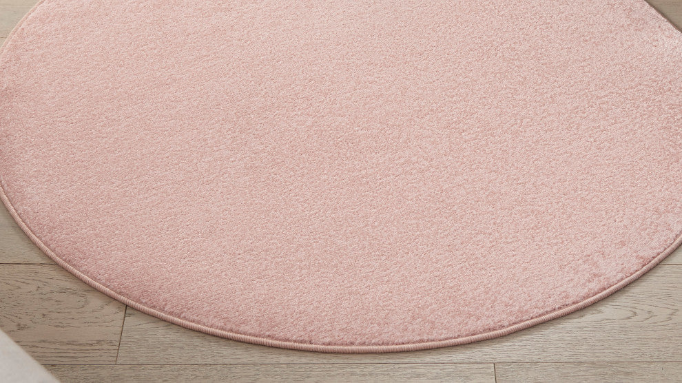 Nourison Essentials 4' x Round Pink Outdoor Area Rug