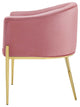 Side Dining Chair, Set of 2, Velvet, Metal, Pink, Modern, Cafe Bistro Restaurant