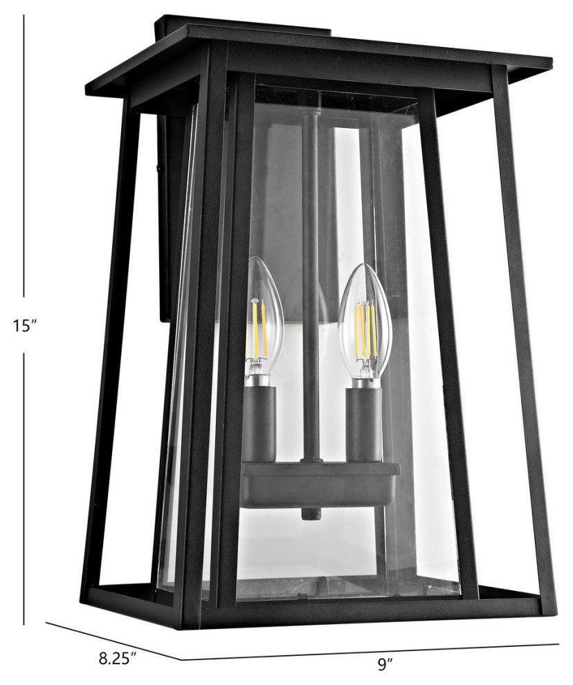 Safavieh Velza Outdoor Wall Lantern Black