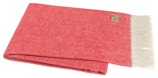 Italian Herringbone Throw, Red Poppy