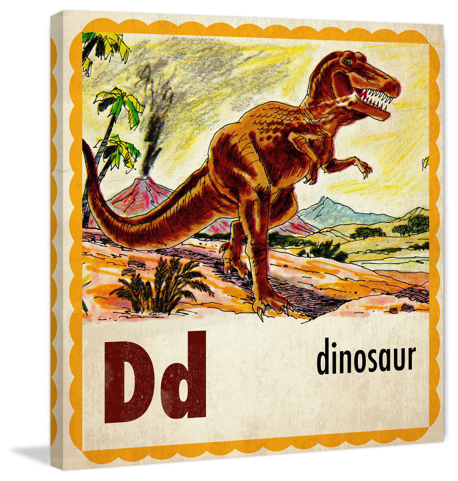 "Dinosaur Letter" Painting Print on Canvas by Curtis