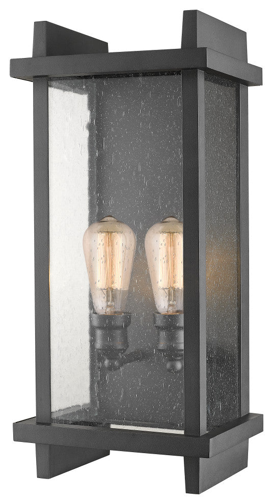 Fallow Collection 2 Light Outdoor Wall Sconce in Black Finish