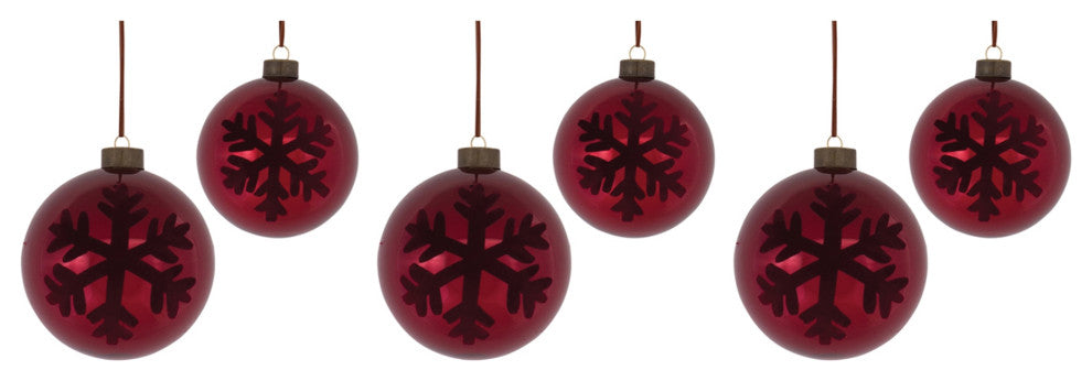 Snowflake Ball Ornament, 6-Piece Set