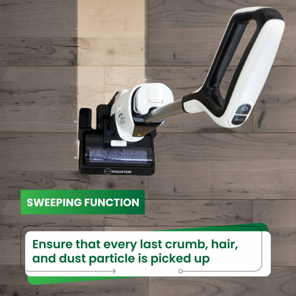 Equator Cordless Self-Cleaning Wet/Dry Vacuum Sweep Mop in Black