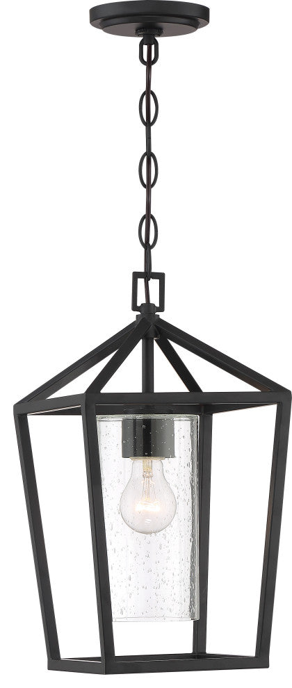 Hopewell One Light Hanging Lantern, Matte Black