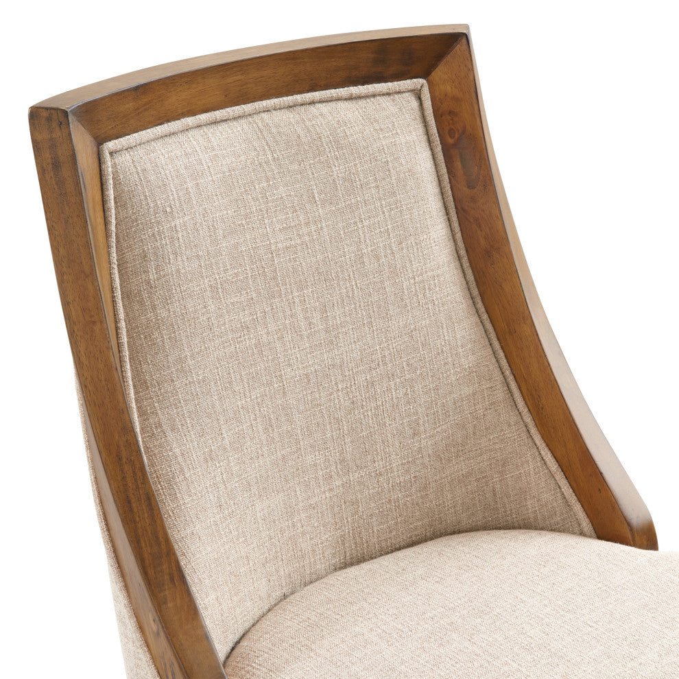 Ellie Bar Stool With Back, Brown, Counter Height