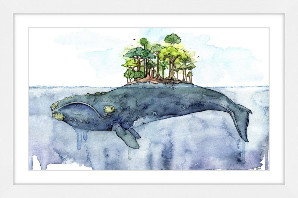 "Bottomless Blue" Framed Print by Rachel Byler