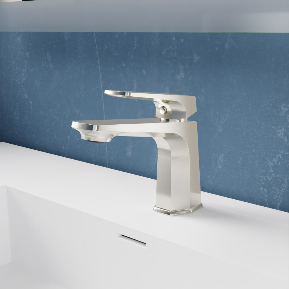 1-Handle Bathroom Faucet, Brushed Nickel