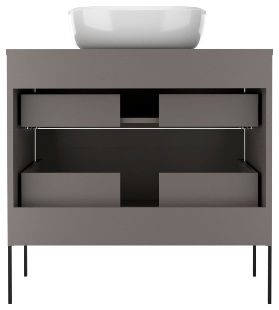 Svedin Deluxe 32" Bathroom Vanity, Taupe