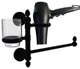 Dottingham Hair Dryer Holder and Organizer, Matte Black