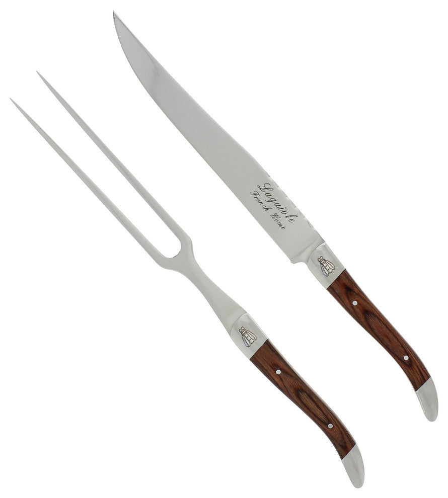 2 Piece Laguiole Pakkawood Carving Set