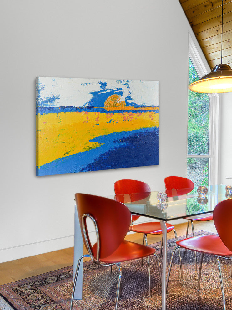 "Sound Side Sun" Painting Print on Wrapped Canvas, 60"x40"