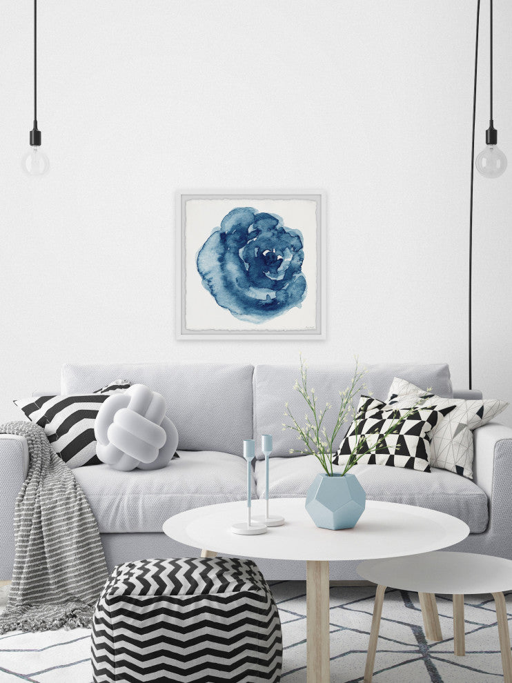 "Curly Flowers" Framed Painting Print, 24x24