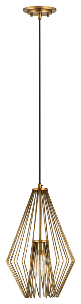 Zlite 442MP12-RB 1-Light Mini Pendant, Rubbed Brass