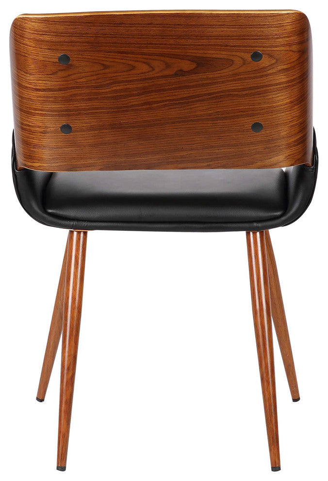 Carmela Dining Chair Walnut Finish and Gray Fabric
