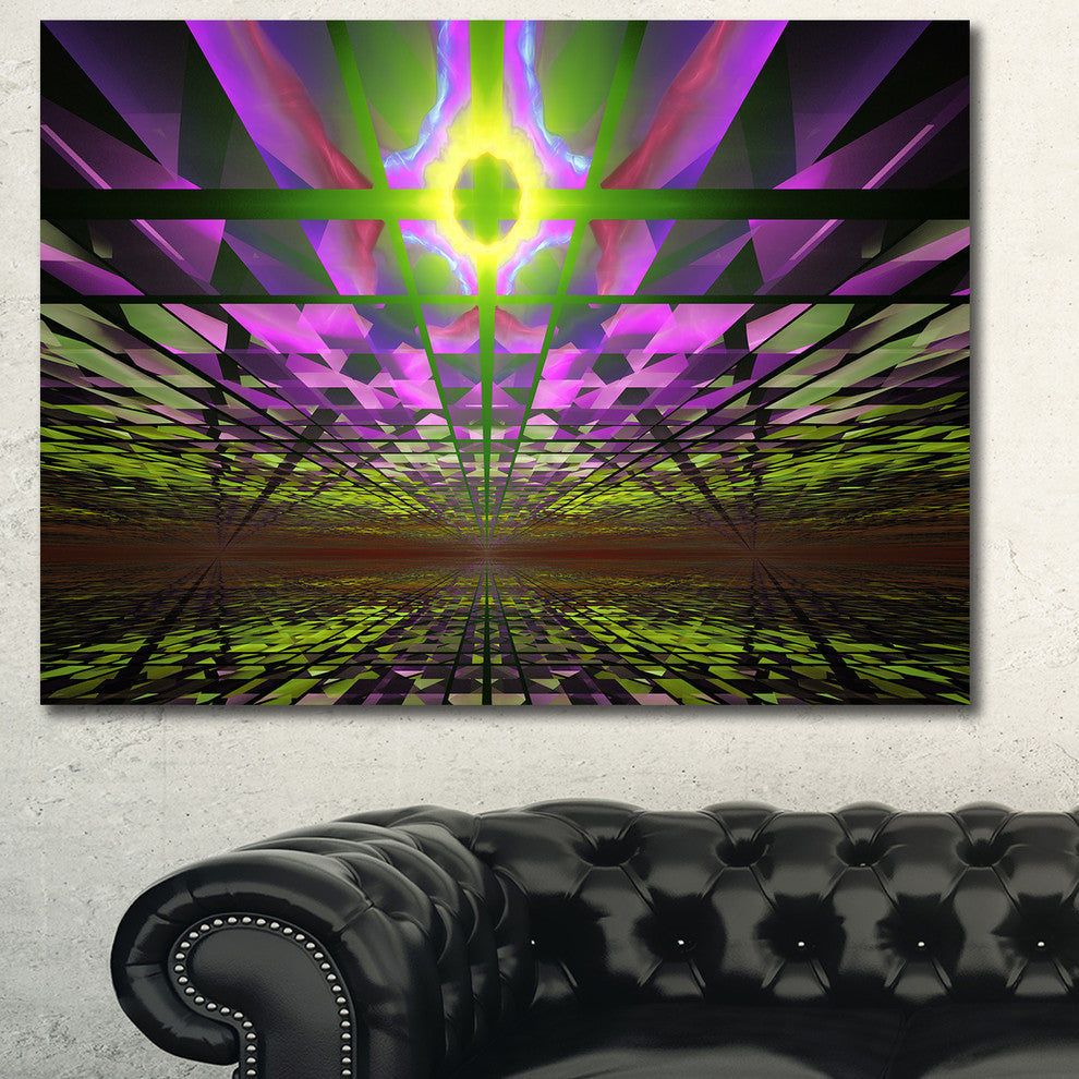 Fractal Cosmic Apocalypse, Oversized Abstract Canvas Art Print, 60x40