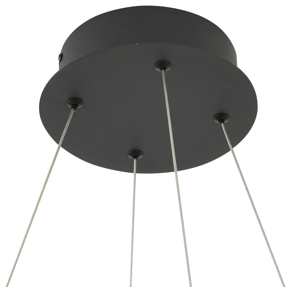 Metal and Acrylic "X" Shaped Frame LED Light Fixture, Black