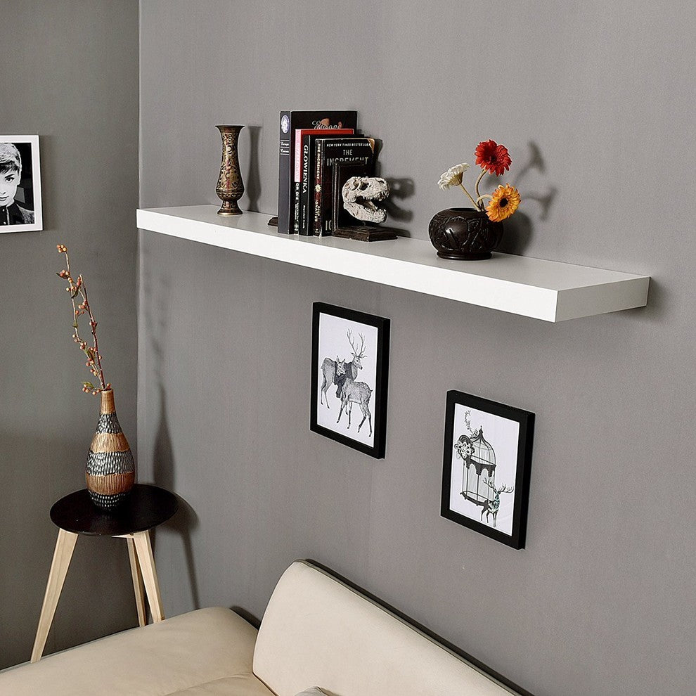 Mission Floating Shelf, White, 60"