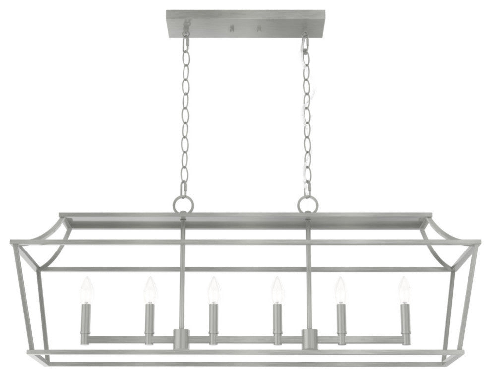 Hunter Laurel Ridge Brushed Nickel 6-Light Chandelier