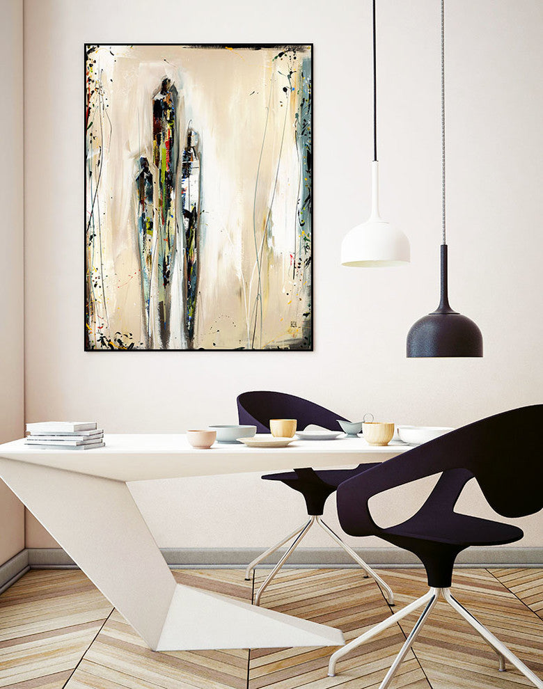 Imprint-Trio Art block Framed Canvas, 22"x28"