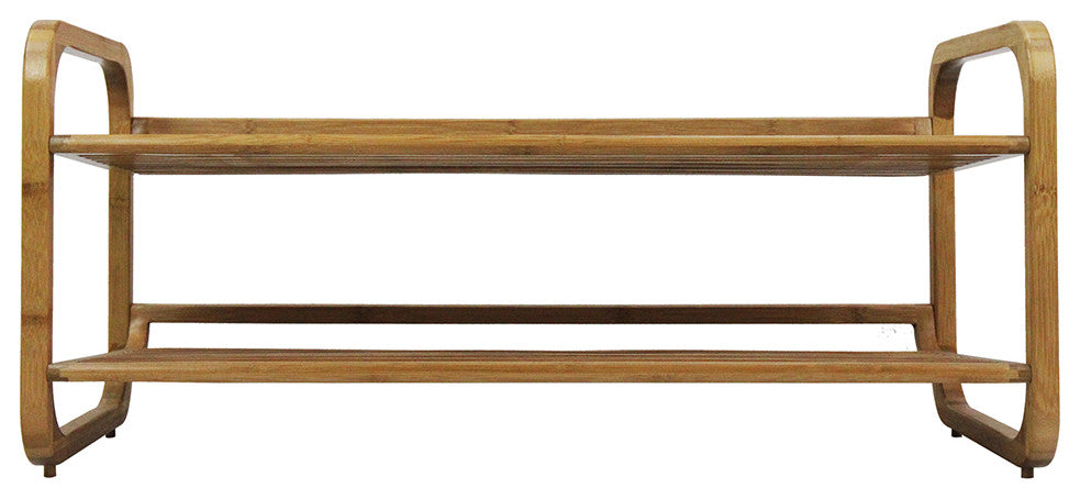 Oceanstar Bamboo Shoe Rack, 2 Tier