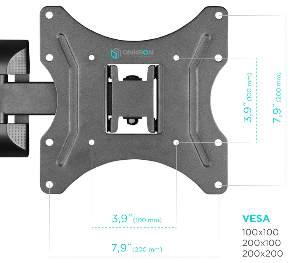 ONKRON TV Wall Mount Tilt Swivel for 17"� "“ 43 Inch LCD LED Screens up to 77 lbs