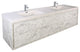 MOM 84 Wall Mounted Vanity With 4 Drawers and Acrylic Double Sink, Marble