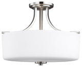 Canfield 3-Light Semi-Flush Mount, Brushed Nickel