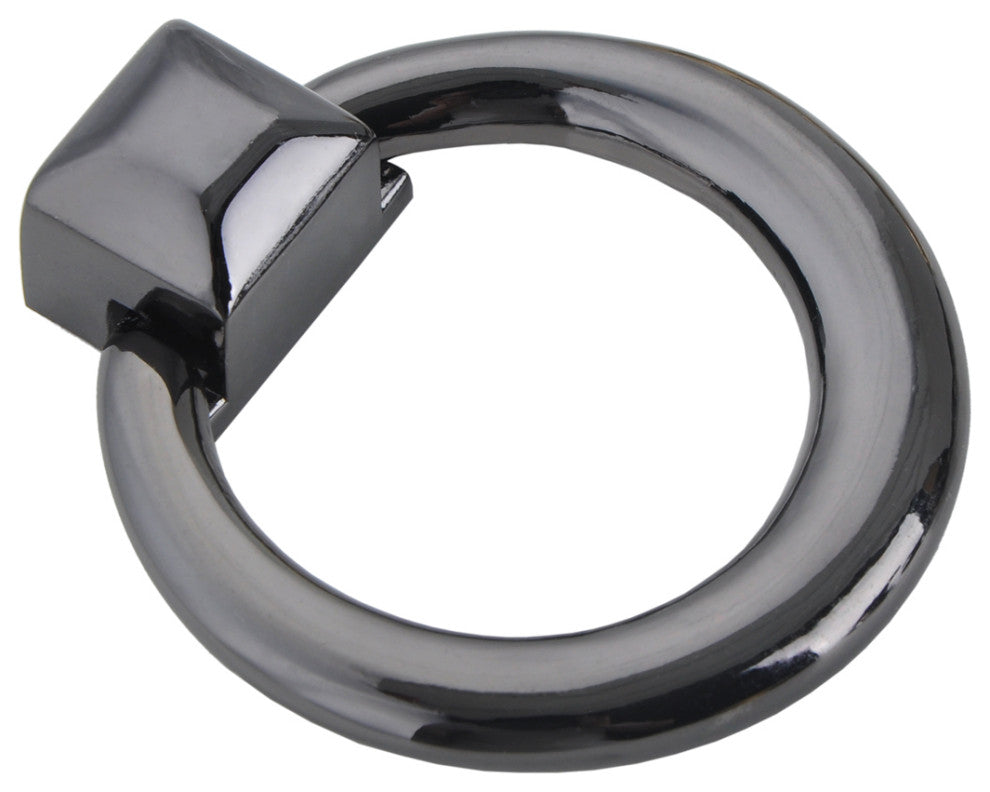 Utopia Alley Anello Ring Cabinet Pull, 1.6"x1.9", Weathered Nickel, 10 Pack