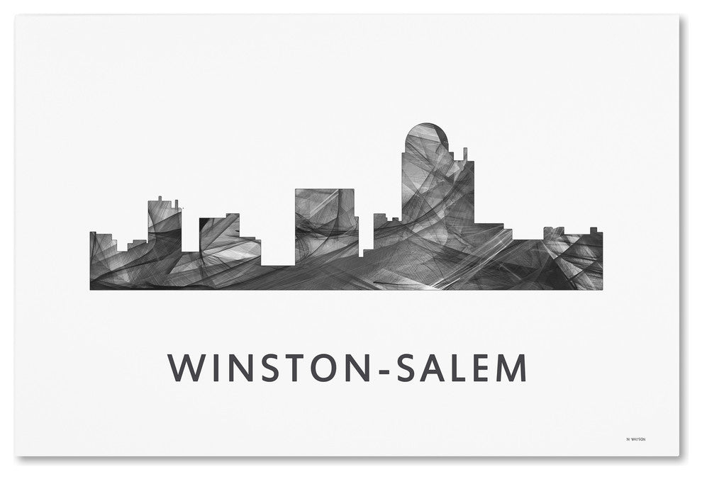 Marlene Watson 'Winston-Salem Nc Skyline' Canvas Art, 47x30