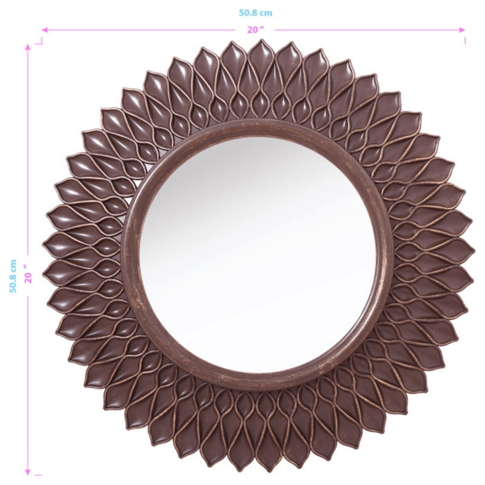 Bronze Round Accent Mirror